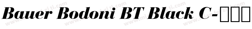 Bauer Bodoni BT Black C字体转换